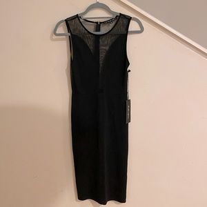 For Love & Lemons black, fitted dress, size small